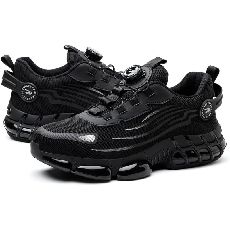 Anti-Smashing- und Anti-Pannen-Arbeitssicherheitsschuhe, Sicherheitsschuhe mit drehbarer Schnalle und Schnürung, atmungsaktive Sicherheitsschuhe aus