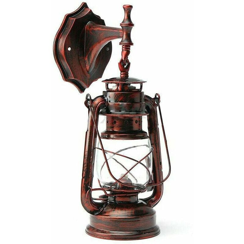 Laterne Wandleuchte Rostige Patina Finish, Außen Antike Laterne Veranda Licht Wandleuchte Halterung Wasserdicht Laterne Wandhalterung Lampe Bronze