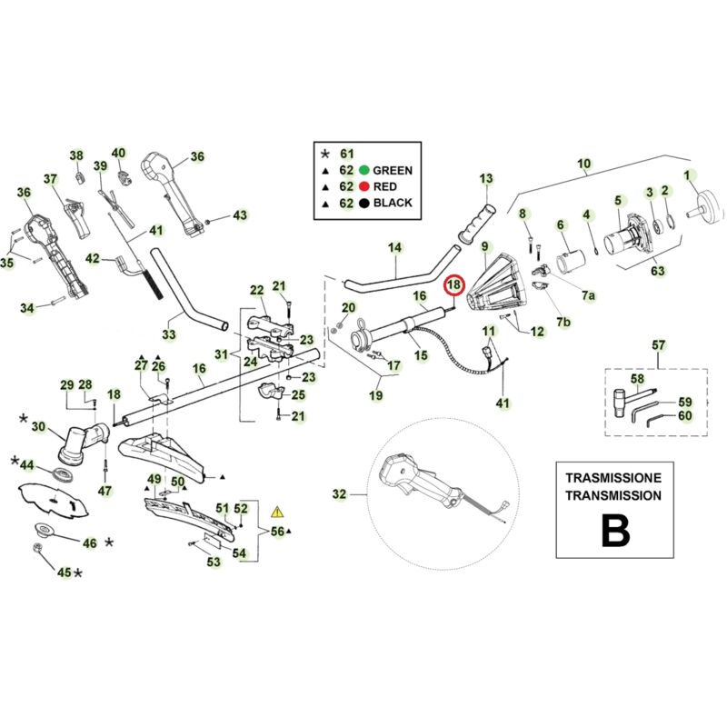 Antriebswelle ORIGINAL ACTIVE Motorsense 4.5 - 5.5 XL 020531