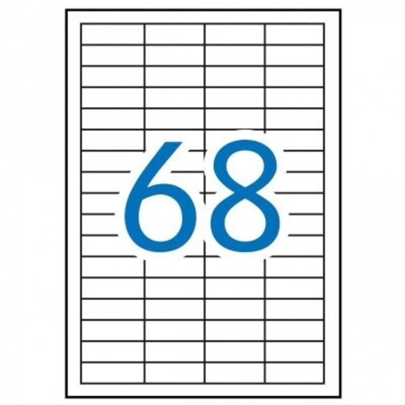 Apli white labels fÜr laser-tintenstrahldrucker und kopierer 485 x 169mm gerade kanten - 100 blatt -