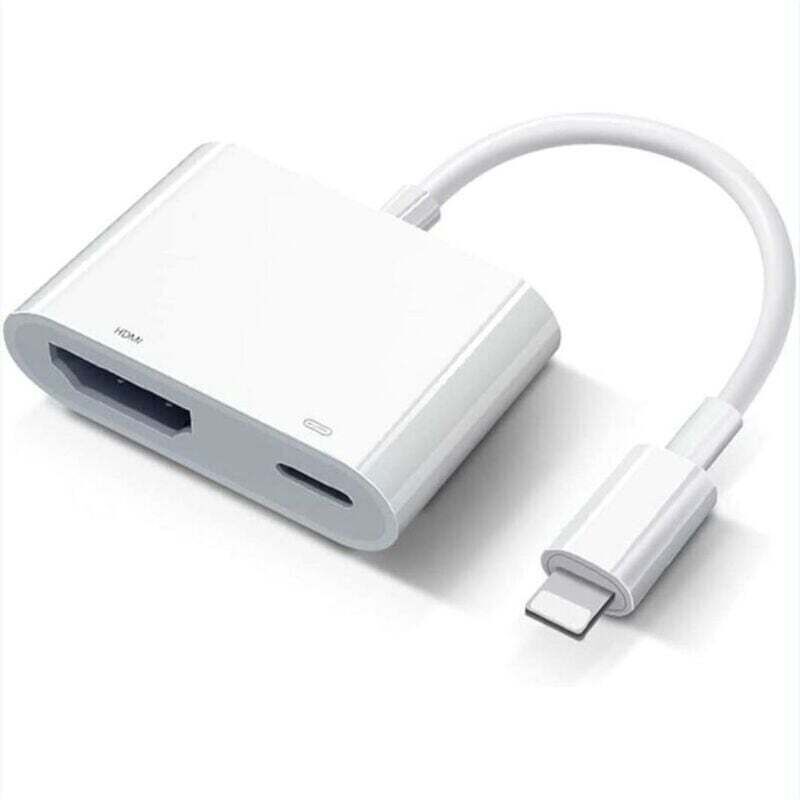 Apple Lightning Digital AV Adapter, Apple MFi-zertifizierter Lightning-auf-HDMI-Adapter, HDMI-Kabelanschluss, 1080P-Synchronisationsanzeige mit