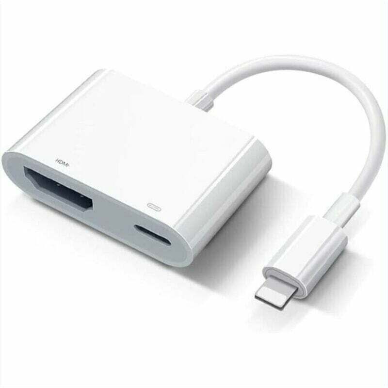 Apple Lightning Digital AV Adapter, Apple MFi-zertifizierter Lightning-auf-HDMI-Adapter, HDMI-Kabelanschluss, 1080P-Synchronisationsbildschirm mit