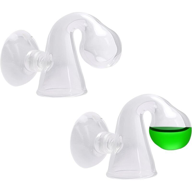 Aquarium CO2 Testset, 2er-Pack Aquarium CO2 Monitor, CO2-Tropfenprüfer aus Klarglas für Aquarien (mit Saugnapf)