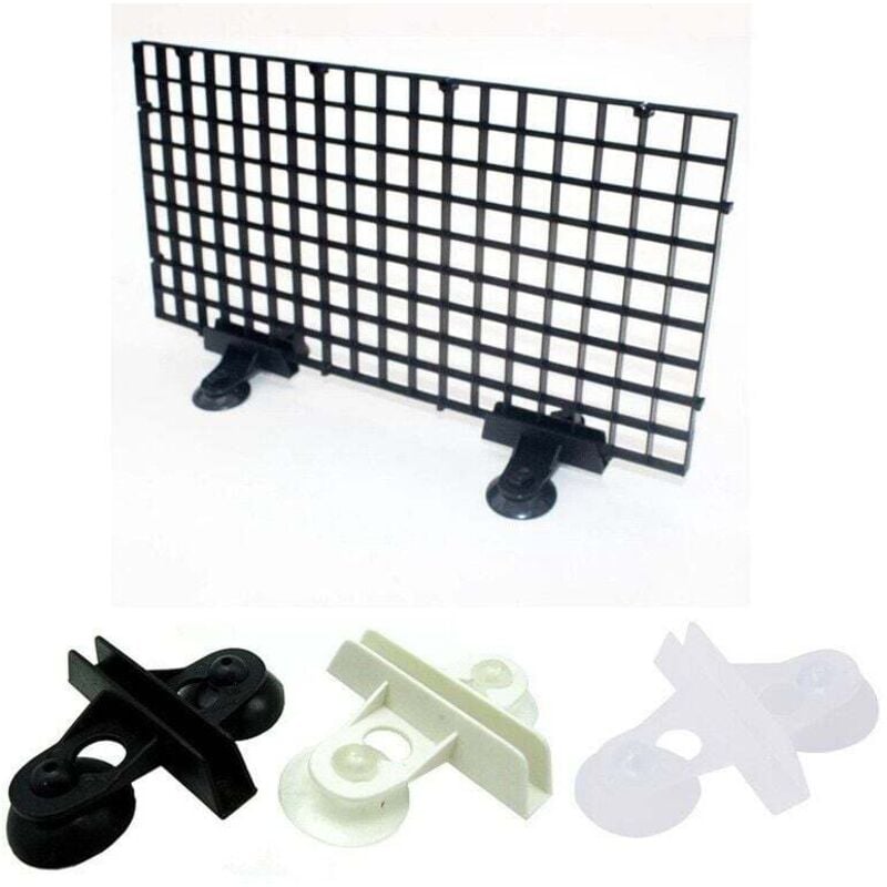 Odipie - Aquarium-Gitter, Kunststoff-Aquarium-Trennwand, Aquarium-Trennwände, 4 Stück Aquarium-Trennwand für Aquarien, mit 8 Saugnapf-Clips, um