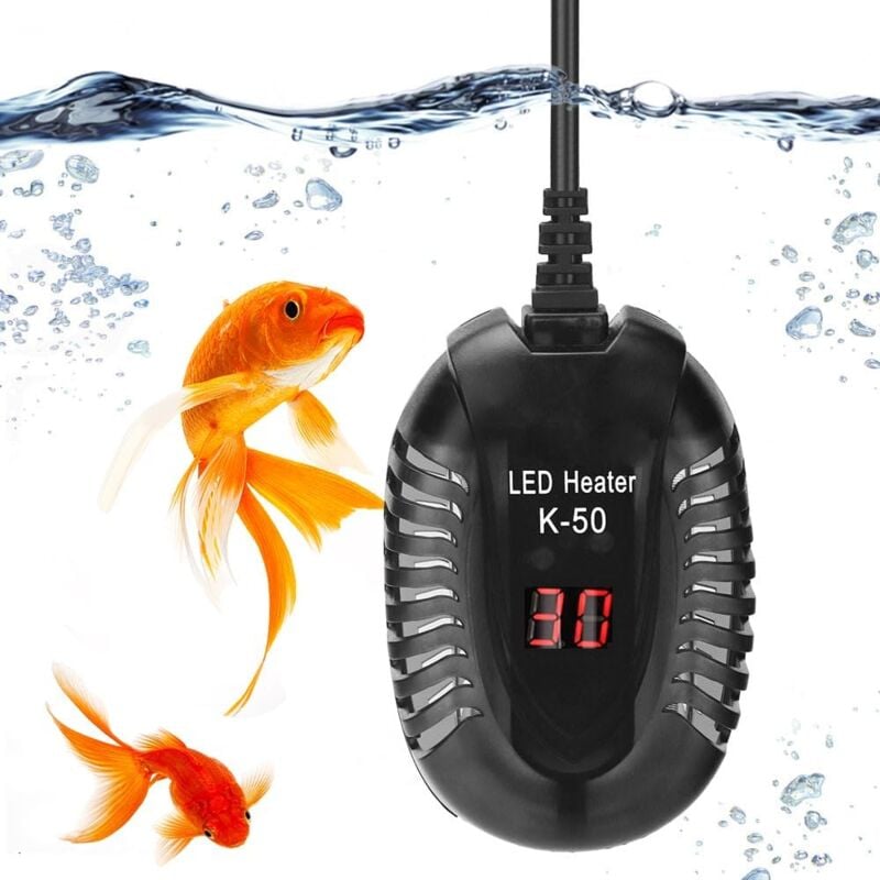 Aquarium-Heizung mit Temperaturanzeige, Mini-verstellbare Aquarium-Heizung, Aquarium-Steuerungsheizung, Heizungssteuerung für 45–75 l Aquarium (100 w)