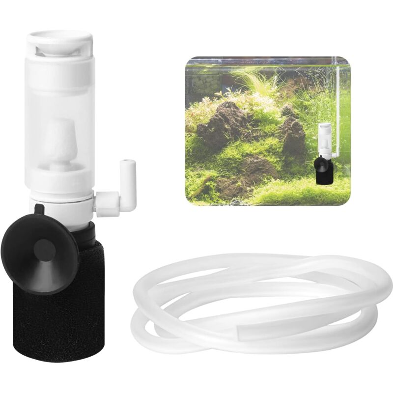 Memkey - Aquarium-Innenfilter, Aquarium-Filter, praktischer Fischfilter, Aquarium-Filter mit Schlauch zur Erhöhung des Sauerstoffgehalts im Wasser