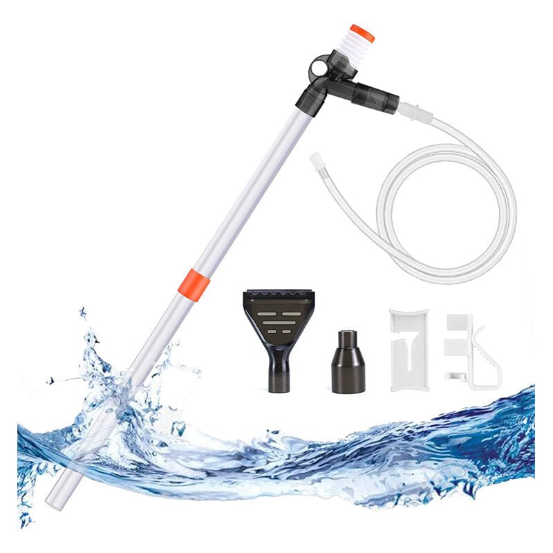 Aquarium-Kiesreiniger, Aquarium-Wasserwechsler, Aquarium-Reiniger mit Siphon zum Wasserwechsel und Sandreiniger mit Luftdruckknopf