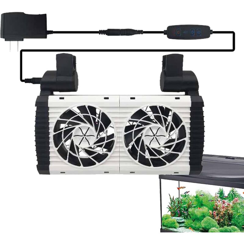 Aquarium-Kühler, Aquarium-Ventilator ... Marine-Ventilator, 2 Ventilatoren