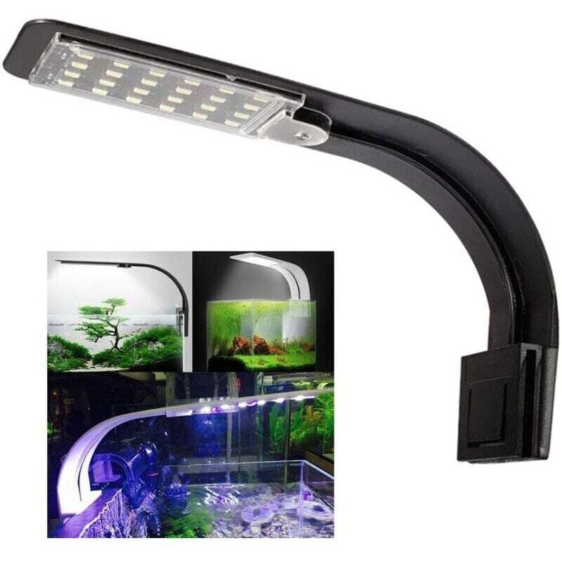 Aquarium Licht LED Lampe Weiß und Blau Nano Clip-on Beleuchtung für Fische Pflanzen 23-50 cm-B - RWPet Supplies/Aquarium/Beleuchtung