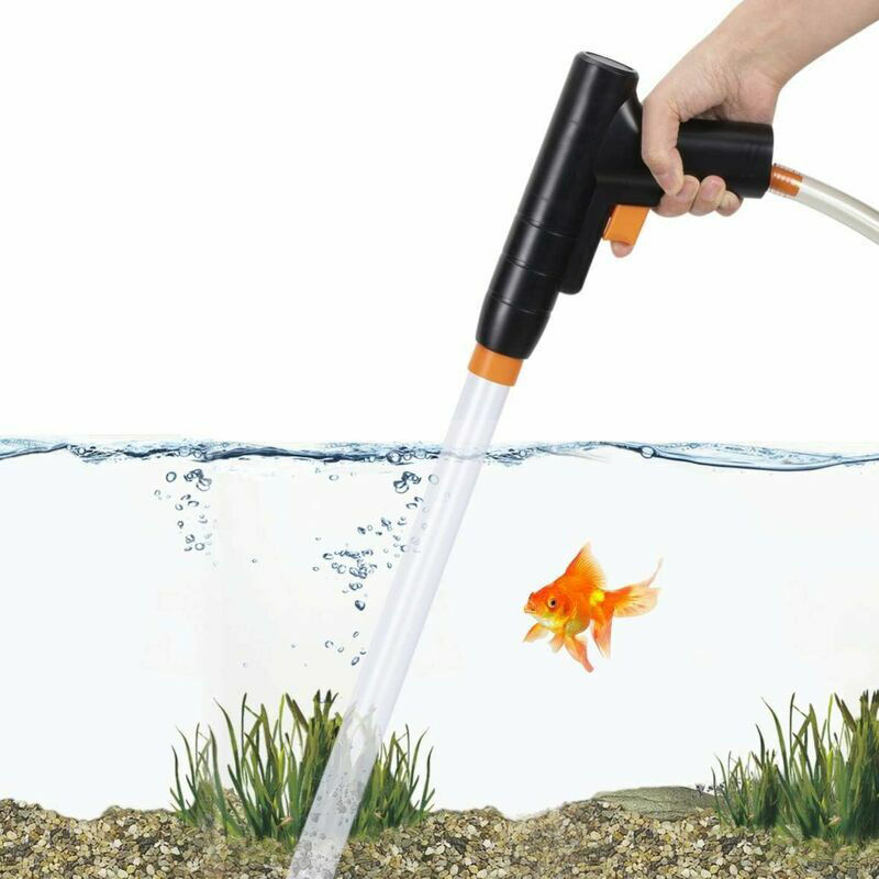 Aquarium-Schlammsauger, neu für schnellen Wasserwechsel mit Saugknopf, Aquarium-Kies-Reinigungsset, Aquarium-Bodenreiniger, Schlammglocke Mumu