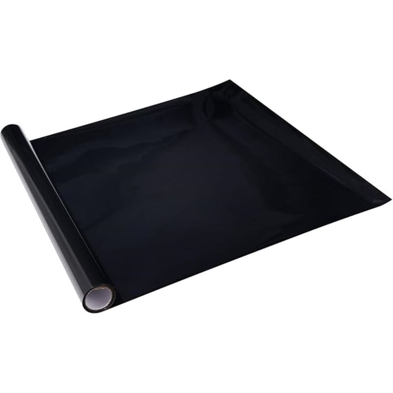 Aquarium-Tapete, Hintergrund, schwarzer statischer Aquarium-Hintergrundaufkleber, Poster-Hintergrund, Aquarium-Hintergrund, 2 m x 40 cm