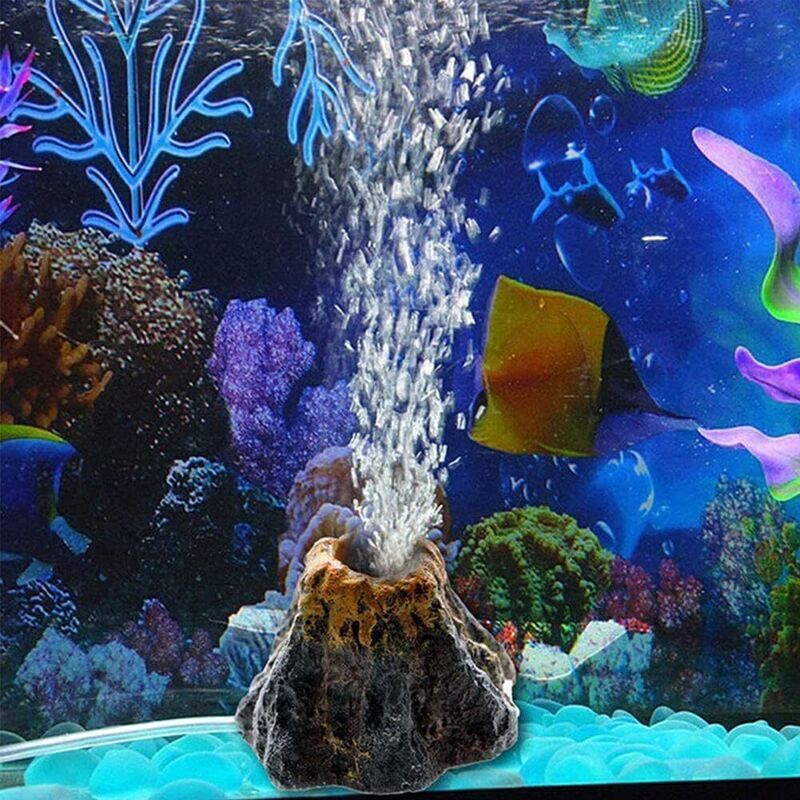 Aquarium-Vulkanblasen, Dekorative Aquarium-Luftpumpe, Günstige Aquarium-Deko, Zubehör für die Aquariendekoration