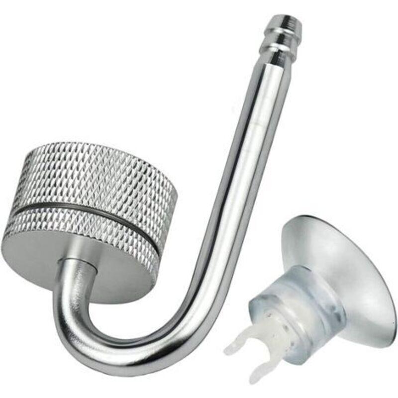 Aquarium-Zerstäuber, CO2-Diffusor, CO2-Reiniger, Kohlendioxidreaktor für Aquarienpflanzen, Silber