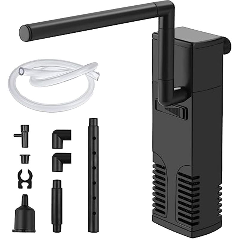 Aquariumfilter, 4-W-Aquarienpumpe, Zirkulation gereinigten Wassers, einstellbarer Aquarium-Innenfilter, 300 l/h Wasserpumpe,