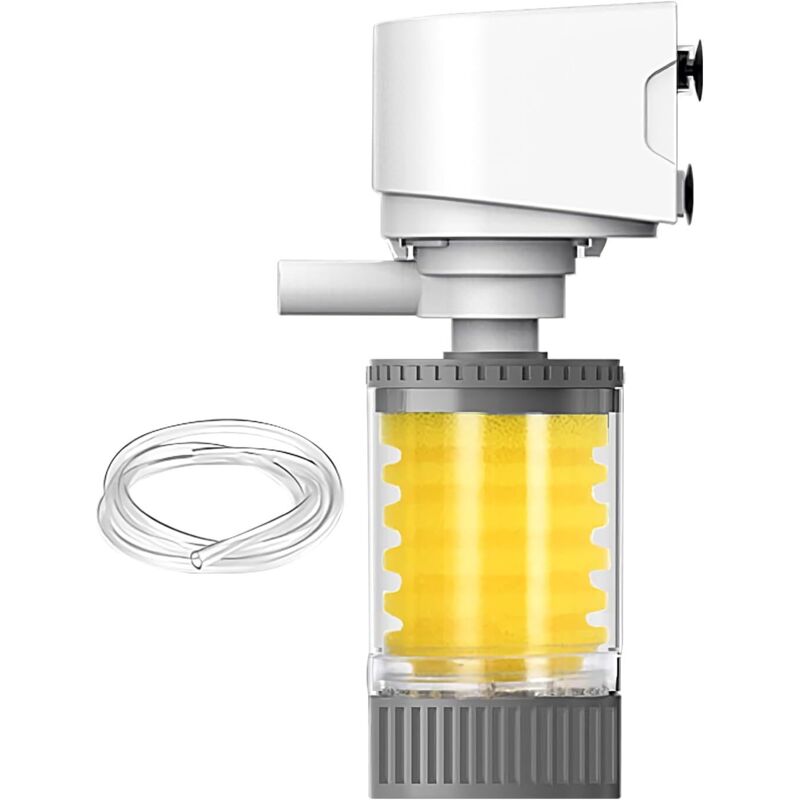 Aquariumfilter, interne Belüfterpumpe für Schildkrötenteiche mit Filtration - Einstellbares mehrstufiges Filtersystem mit Belüfter für Süßwasser,