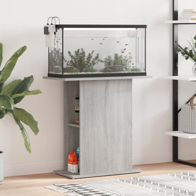 Aquariumständer Grau Sonoma 75x36x72,5 cm Holzwerkstoff Vidaxl