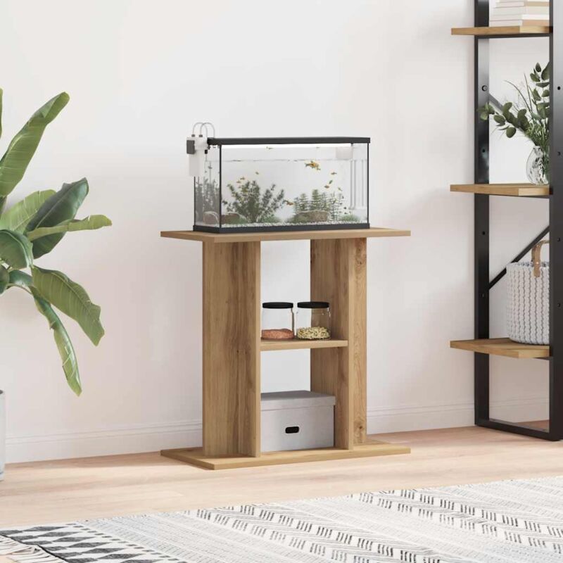 Aquariumständer Artisan-Eiche 60x30x60 cm Holzwerkstoff Vidaxl