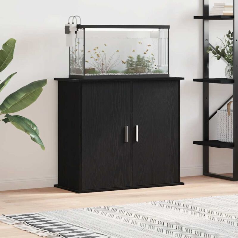 Vidaxl - Aquariumständer Schwarz Eichen-Optik 81x36x73 cm Holzwerkstoff