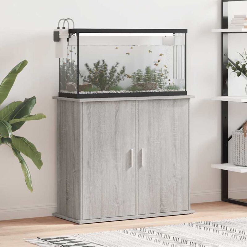 Vidaxl - Aquariumständer Grau Sonoma 81x36x73 cm Holzwerkstoff