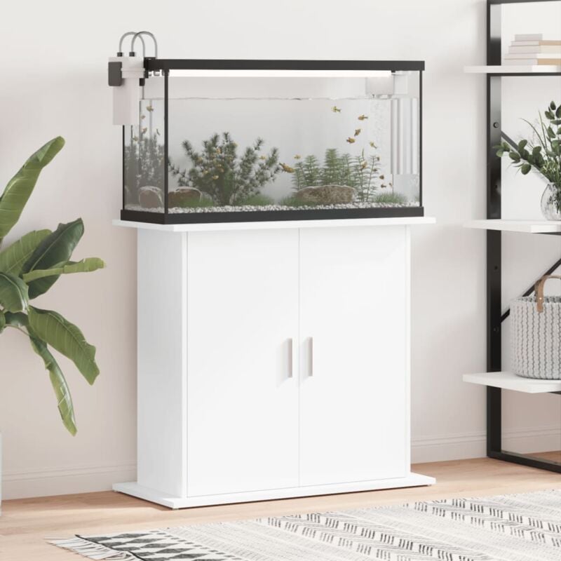 Aquariumständer,Aufbewahrungsschrank,Aquarium Unterschrank Weiß 81x36x73 cm Holzwerkstoff NCEBE287568