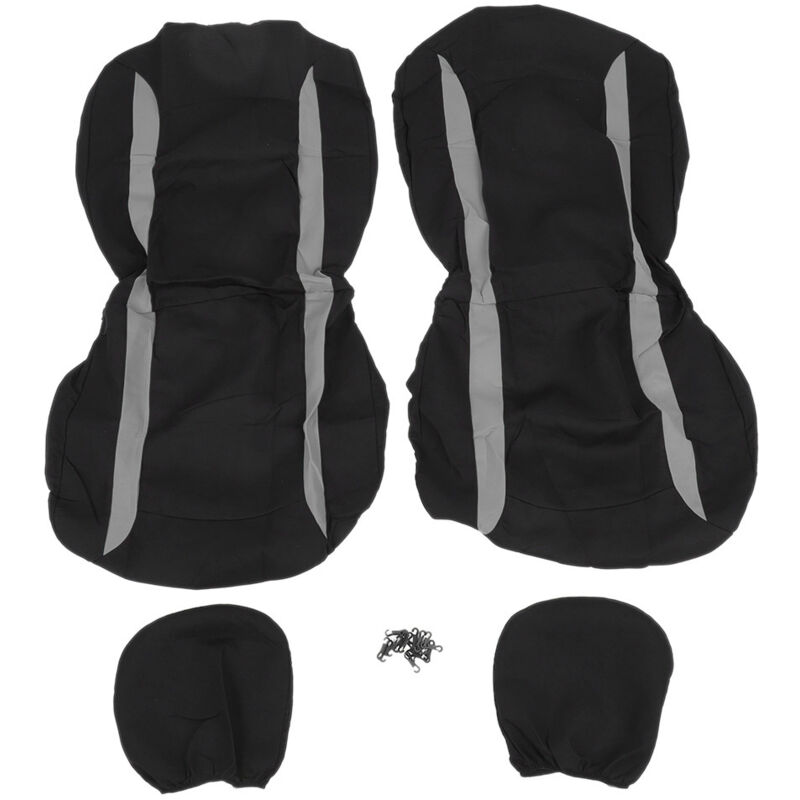 aqxreight Autositz-Kopfstützen-Schutzbezüge, Universalzubehör zum Schutz des Fahrzeuginnenraums (Grau Schwarz).