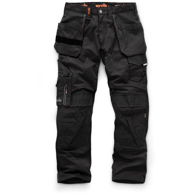 Scruffs - Arbeitshose mit Holstertaschen'Trade', schwarz Größe 26 kurz