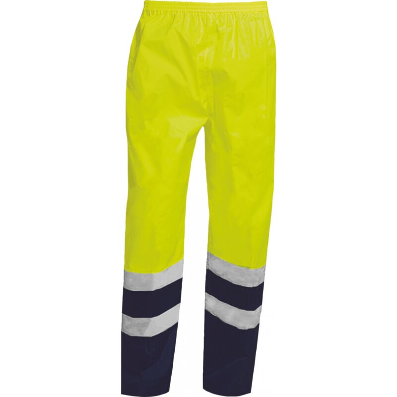 Arbeitshose Regenhose Warnschutz-Kontrast-Regenhose Größe XXXXL