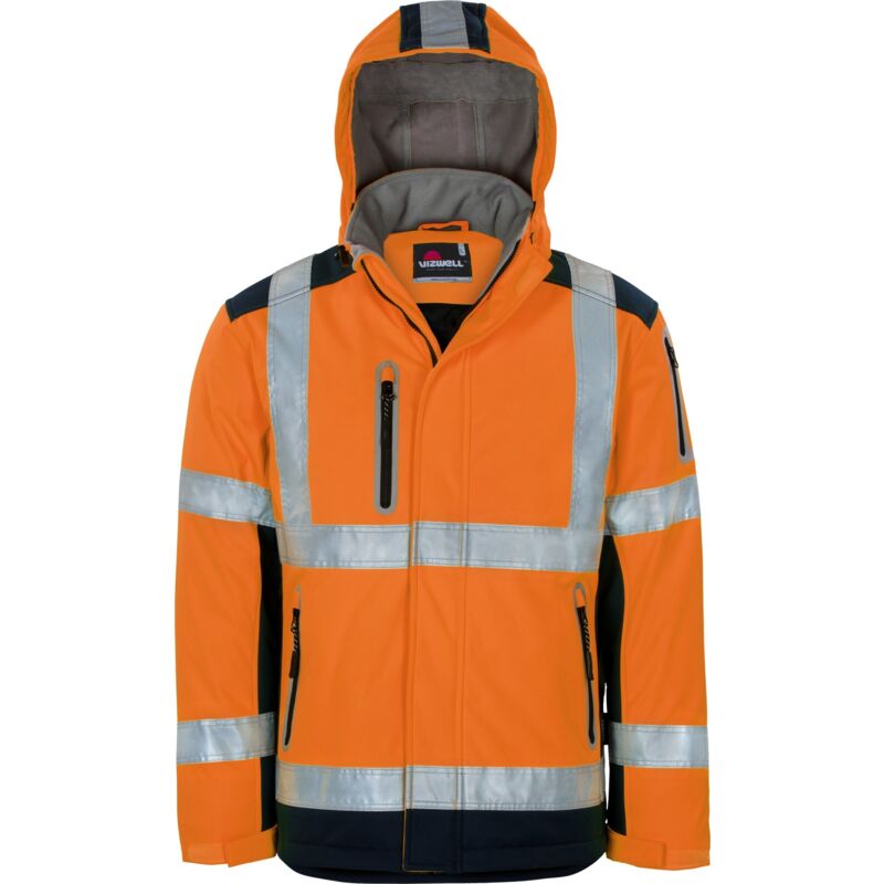Trizeratop - Triuso Vizwell Warnschutz-Winter-K-Softshelljacke VW177PO Gr. s orange