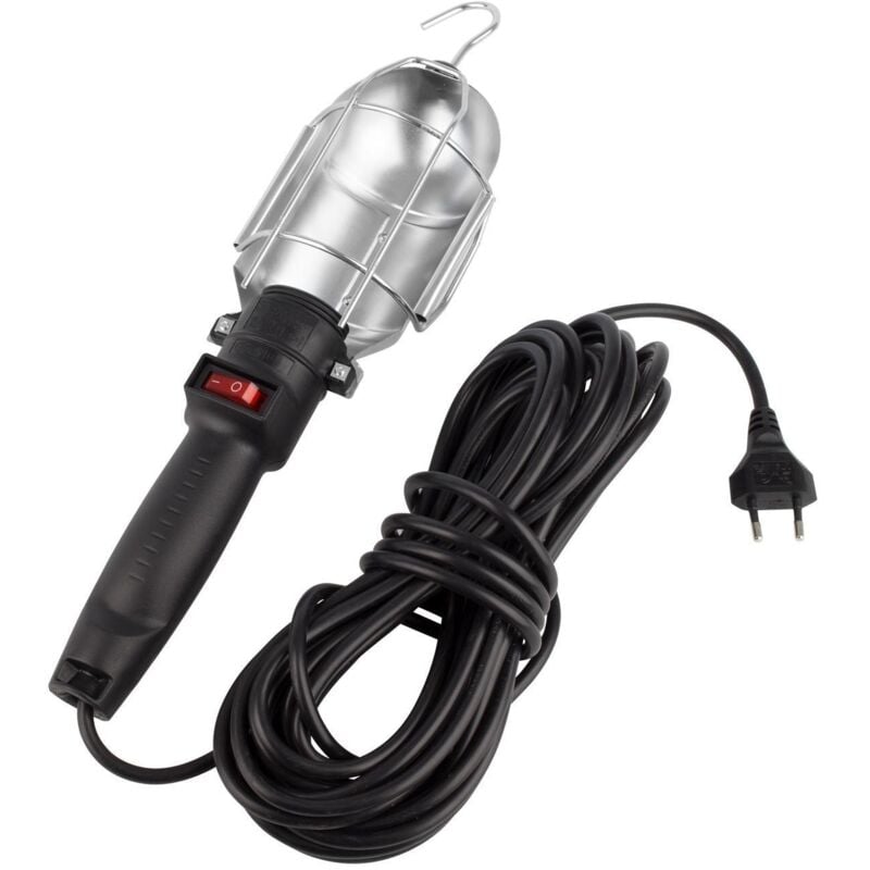 Arbeitslampe tragbar für E27 led Glühbirnen Schwarz