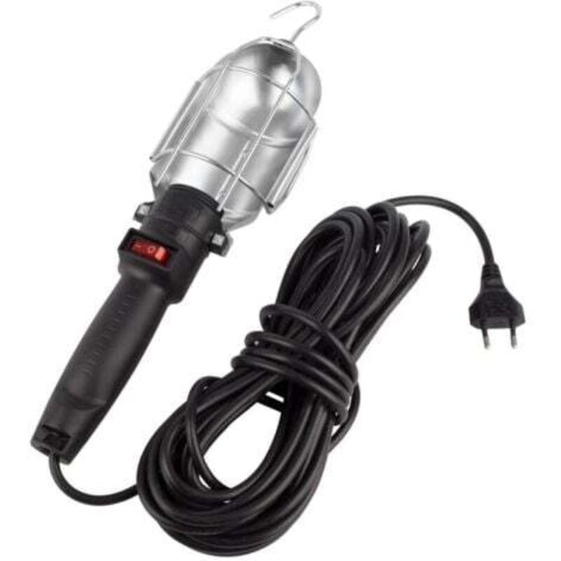 Arbeitslampe tragbar für E27 LED Glühbirnen Schwarz