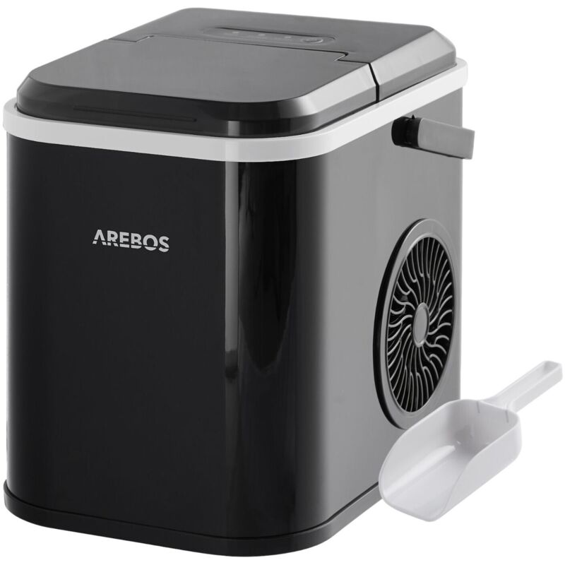 Arebos - Eiswürfelmaschine 1,1L Icemaker Eiswürfelbereiter Eismaschine 12 kg