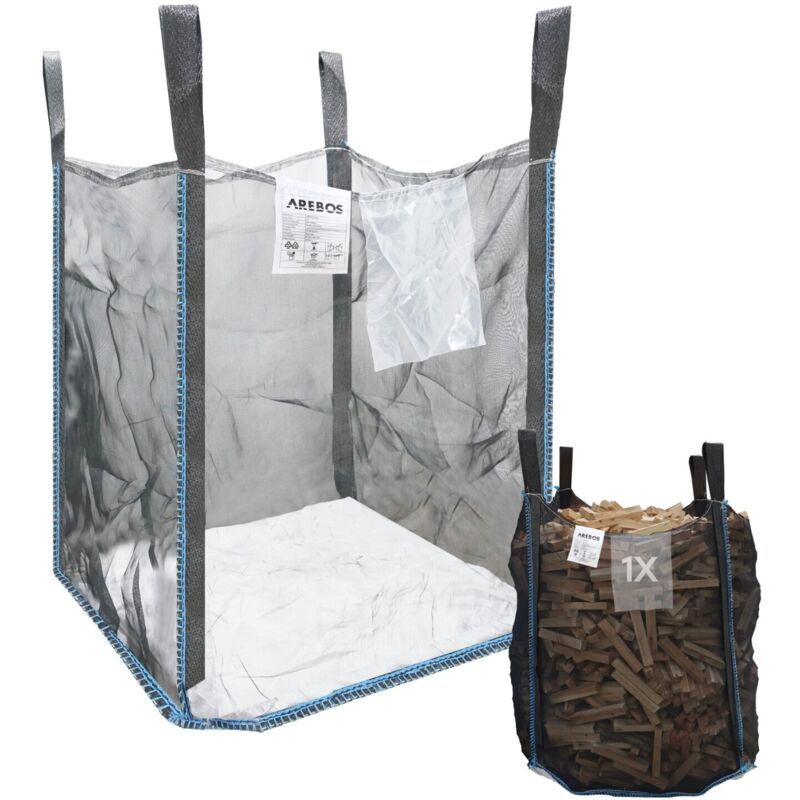 1x Premium Holzsack Woodbag Brennholzsack Holz Big Bag für Brennholz - Arebos