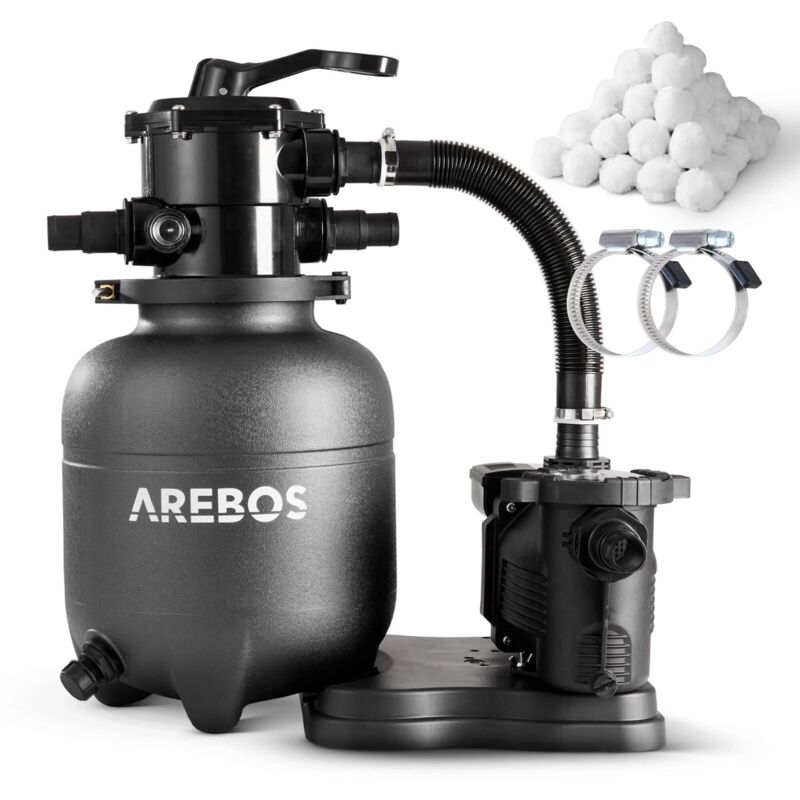 Arebos - Sandfilteranlage mit Pumpe Filteranlage Filterkessel Schwimmbadpumpe 350 w