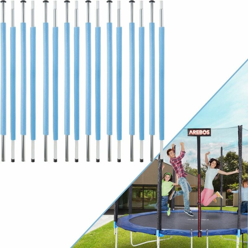 Arebos - Trampolin Stangen-Set 8x 209cm Ersatzteile f�r Trampolin mit Schutzkappen