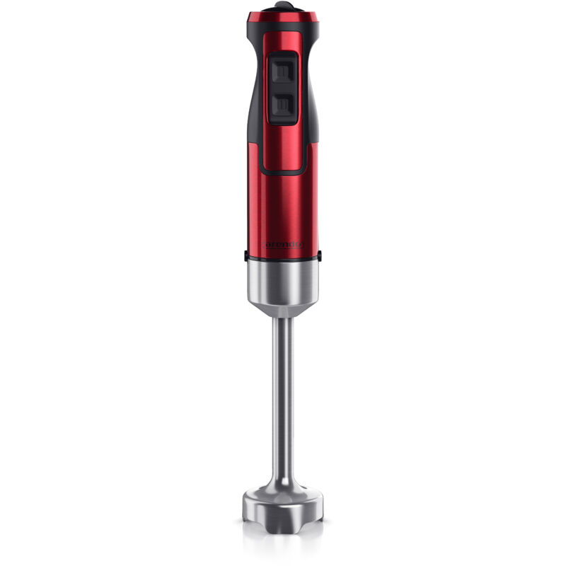 Arendo Edelstahl Stabmixer in rot Handmixer - Pürierstab - stufenlose Regelung