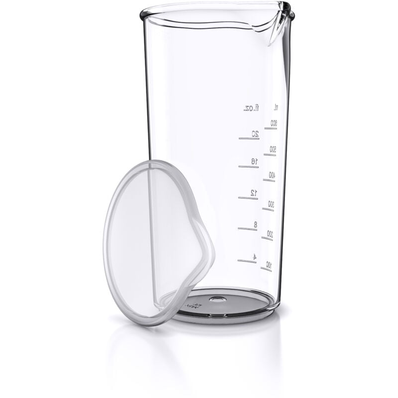 Messbecher 600ml ideal für elektrische Handmixer und Handrührer, Skalierung für Milliliter und Unzen, Transparent - Arendo