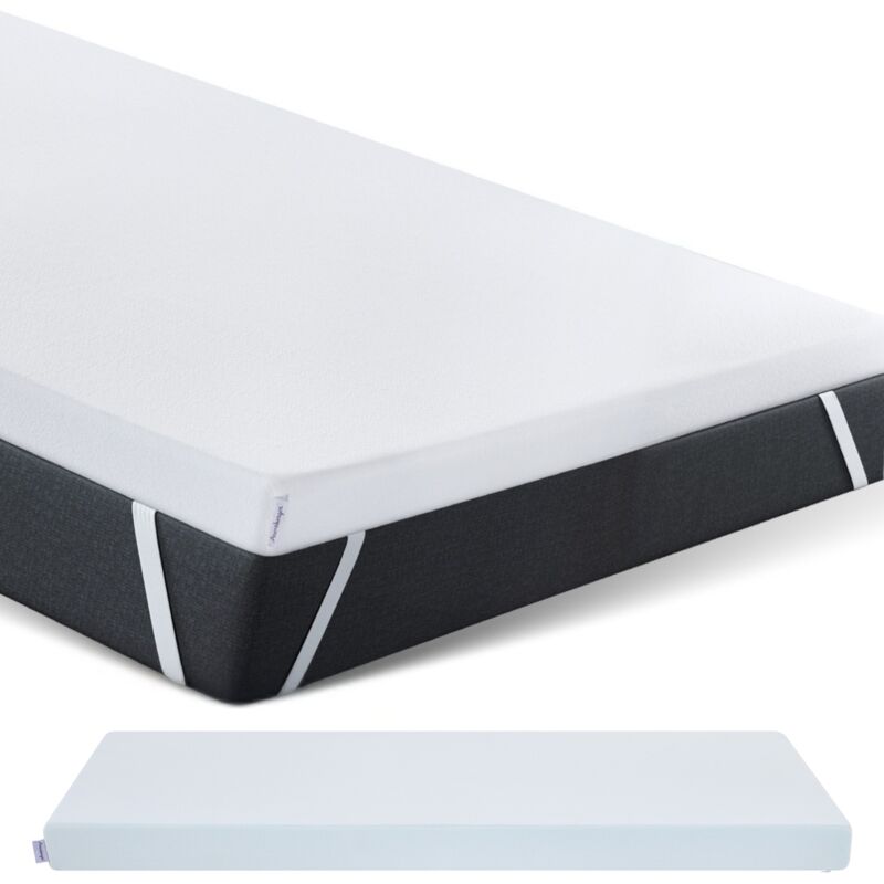 Matratzen Topper essence, 180x200cm, Gelschaum Matratzentopper, waschbarer Bezug, geeignet für Federkern & Schaumstoff Matratzen, Höhe 5cm