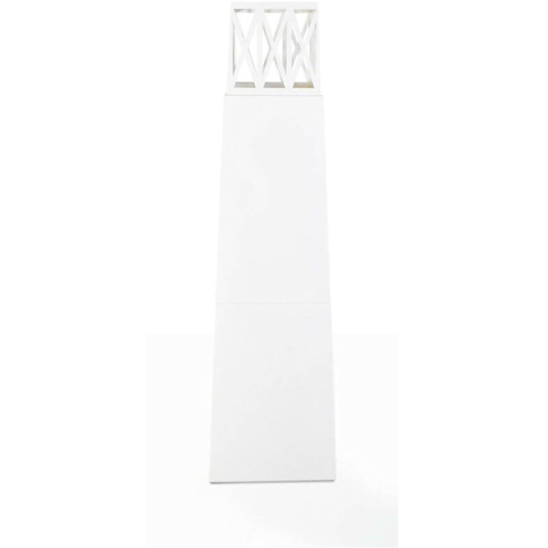 Bioethanol-Kamin Arese, Ökologischer Kamin, Rauchfreies Feuer, Heizung mit Ethanol, Made in Italy, 40x40 h145 cm, Weiß - Dmora