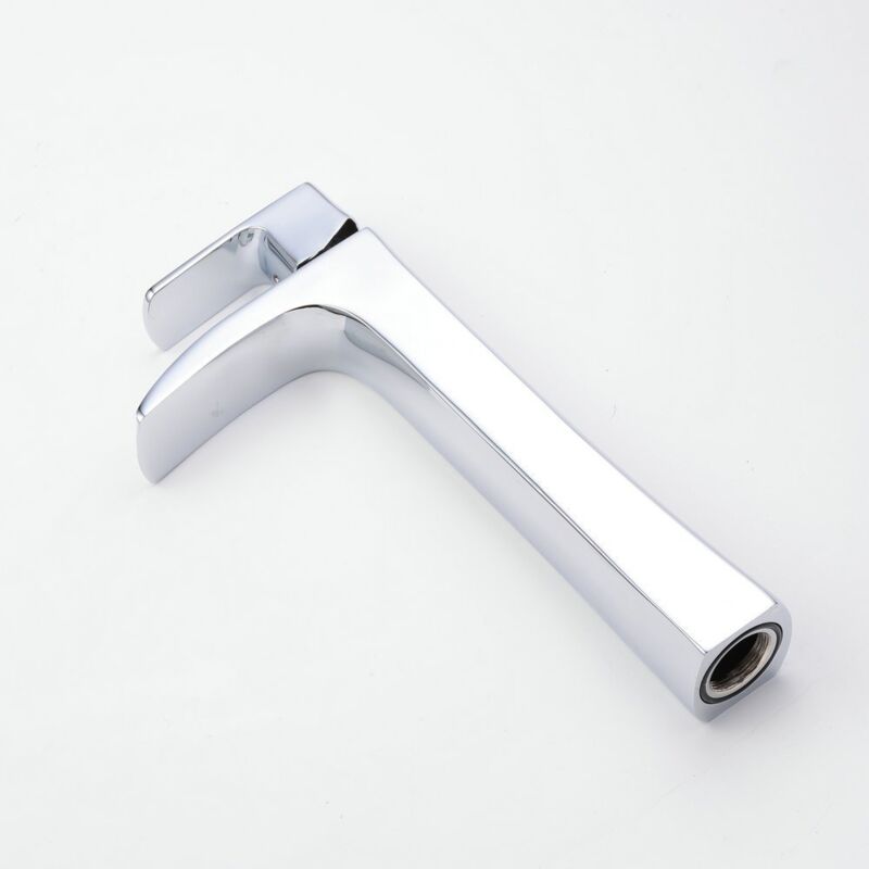 Armatur mit Wasserfallstrahl, Mischventil, verchromt, aus Messing, Komforthöhe, für den Waschtisch