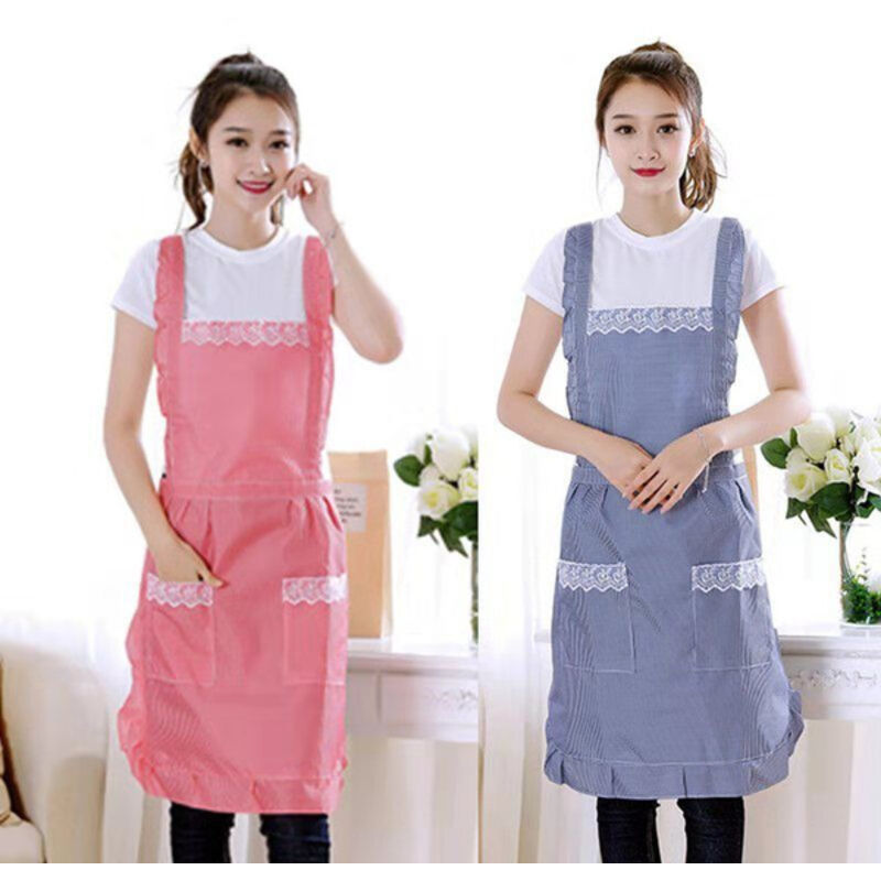 Ärmellose Küchenschürze mit zwei Taschen, wasser- und ölabweisend, Haushaltsschürze, Küchenzubehör, Schürze für Damen und Herren