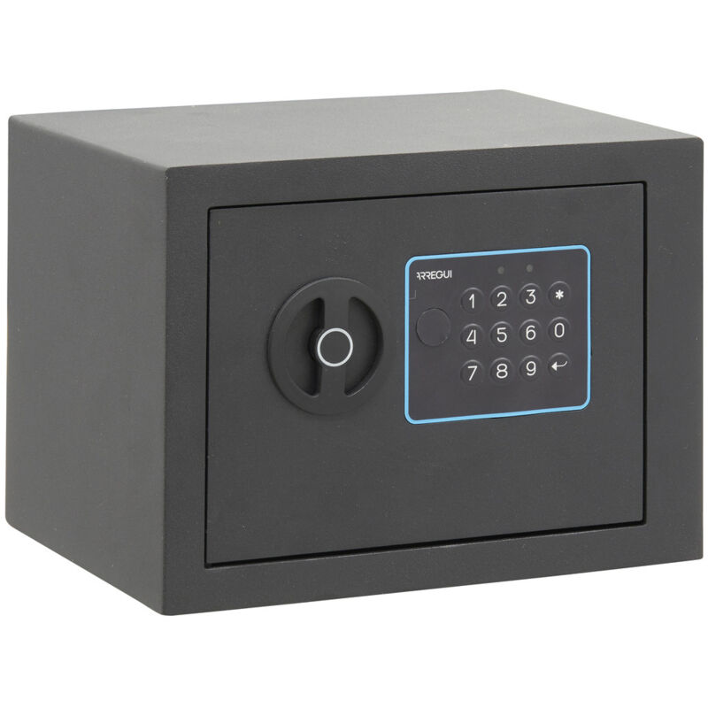 ARREGUI BLUE Tresor mit Code, einfach zu bedienen, mobiler Sicherheitstresor mit Tastaturöffnung, elektronischer Tresor für Zuhause, 17 x 23 x 17 cm,