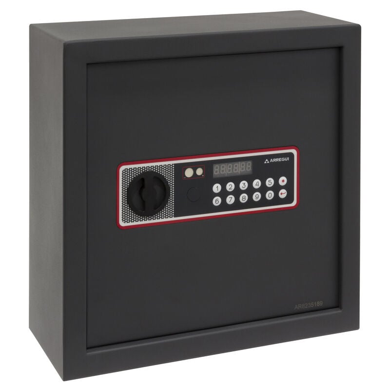 Cover 172160 Schmaler Versteckter Tresor für die Schrankrückwand, Getarnter Safe für Doppelrückwände, Elektronikschloss, 35x35x15 cm, 11 l - Arregui