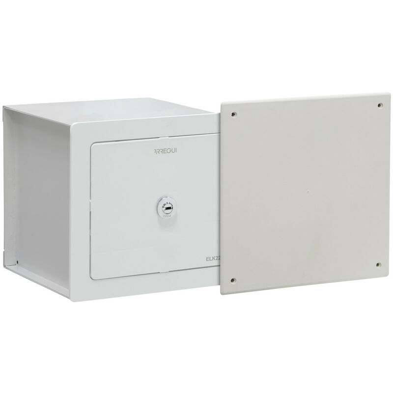 Elek 22500W-S Abzweigdosendeckel Tresor, Getarnter Safe, Versteckter Tresor für Zuhause mit Verteilerdosendeckel Front, 20x20x21 cm, 5 l - Arregui