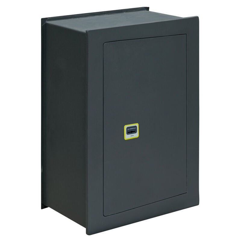 Ideal-10 281380 Wandtresor zum Einmauern Safe Tresor mit Doppelbart Sicherheitsschloss Fünfbolzen Verrigelung Anwenderfreundlicher Tresor mit