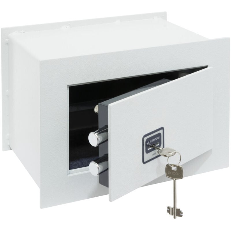 Arregui - Ideal-5 271310 Wandtresor zum Einmauern Safe Tresor mit Doppelbart Sicherheitsschloss Doppelbolzen Verrigelung Anwenderfreundlicher Tresor
