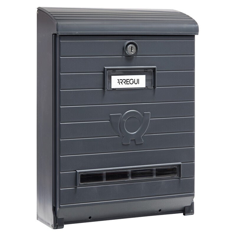 Mare E1065 Briefkasten aus hochbeständigem Kunststoff, Größe l (Zeitschriften und C4-Umschläge), Witterungsbeständig, Wandbriefkasten mit