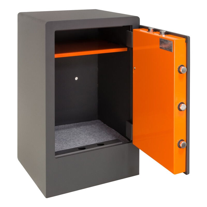Plus c Tresor Sicherheitsstufe S2, Möbeltresor aus Stahl mit Klasse a Zertifiziertem 2-Faktor-Sicherheitsschloss, Safe für Zuhause oder Gewerbe