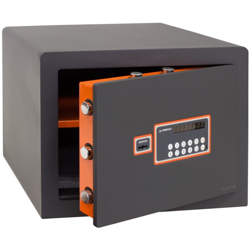 Plus c Tresor Sicherheitsstufe S2, Möbeltresor aus Stahl mit Klasse a Zertifiziertem 2-Faktor-Sicherheitsschloss, Safe für Zuhause oder Gewerbe l :