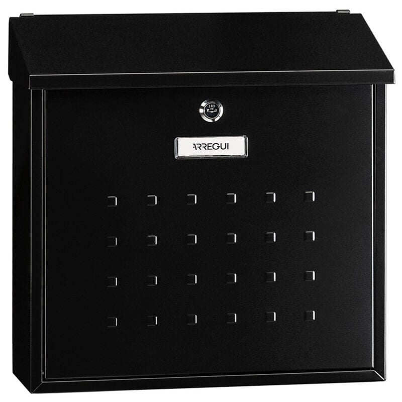 Premium Maxi E5614 Briefkasten aus Verzinktem Stahl, Größe l (Zeitschriften und C4-Umschläge), Großer Wandbriefkasten für Draußen mit Namensschild