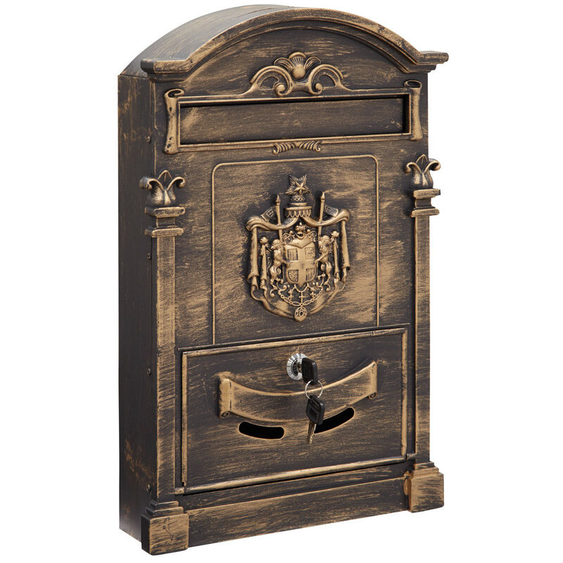 Arregui - Residencia Maxi D-2152/B Briefkasten aus Aluminium im klassischen Stil, Größe l (Zeitschriften und C4-Umschläge), großer und Eleganter